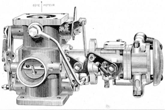 mélangeur avec carburateur accouplé type MSXV pour un montage vertical